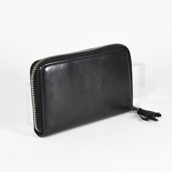 Gucci Soho Black Leather Studded Zip Wallet with Logo Detail - Picture 3 of 14